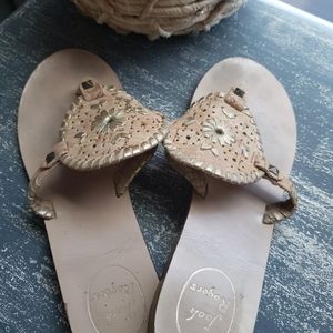 Jack Rogers sandals tan in color size 9